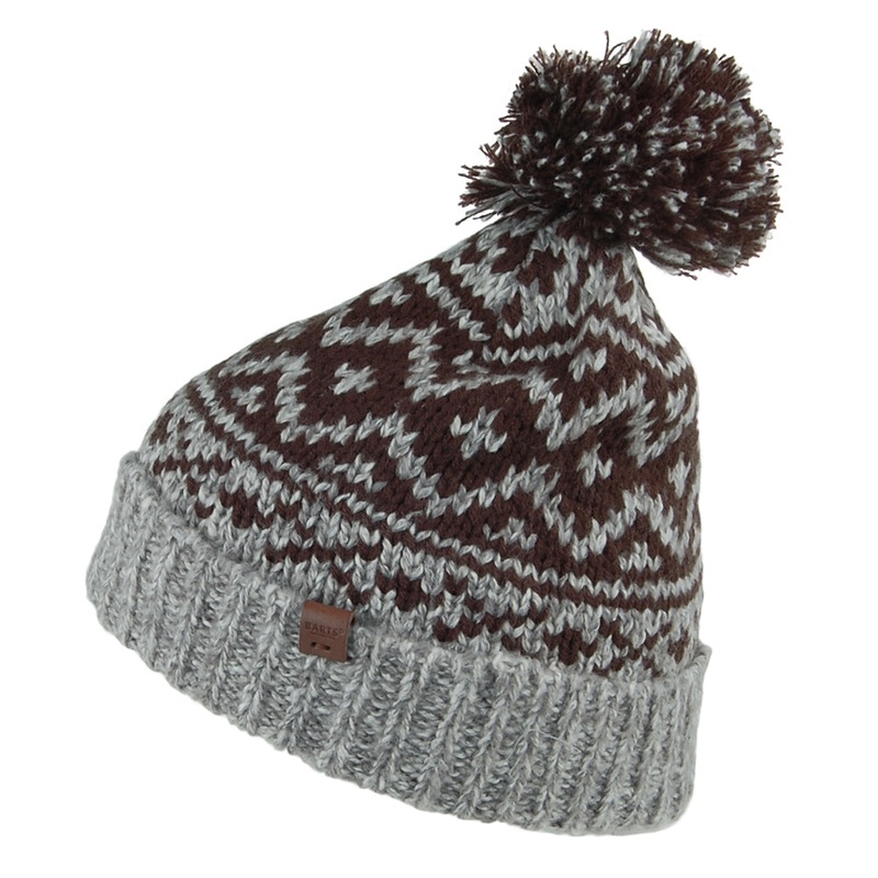 Barts Hats Cartonn Bobble Hat – Grey-Brown 1-Size