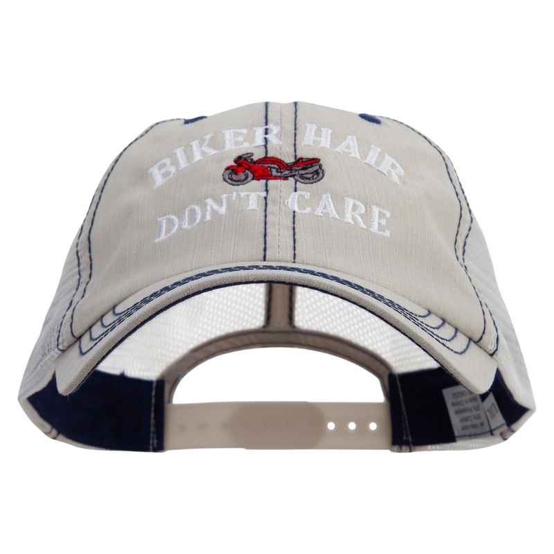 Biker Hair Don’t Care Big Size Special Cotton Low Profile Trucker Cap Putty XL-3XL