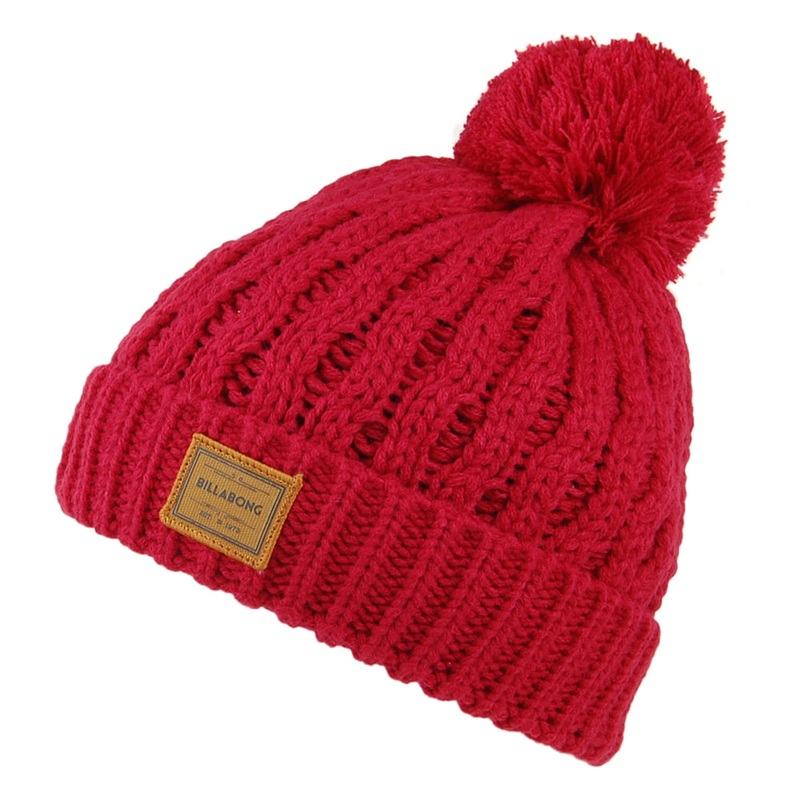 Billabong Hats Good Vibes Bobble Hat – Cardinal 1-Size