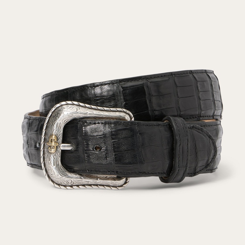 Caiman Western Tab Belt Black Classic 32