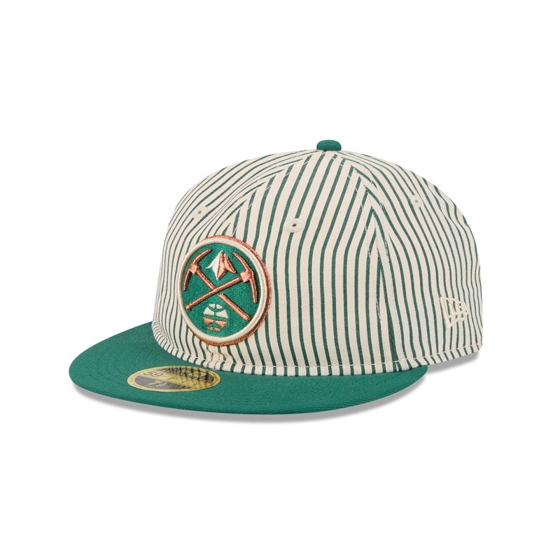Just Caps Seersucker Denver Nuggets Retro Crown 59FIFTY Fitted Hat 7