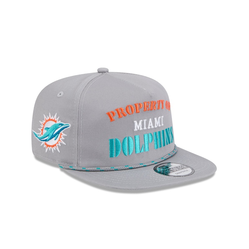 Miami Dolphins Vintage Gray Rope Golfer Hat One Size