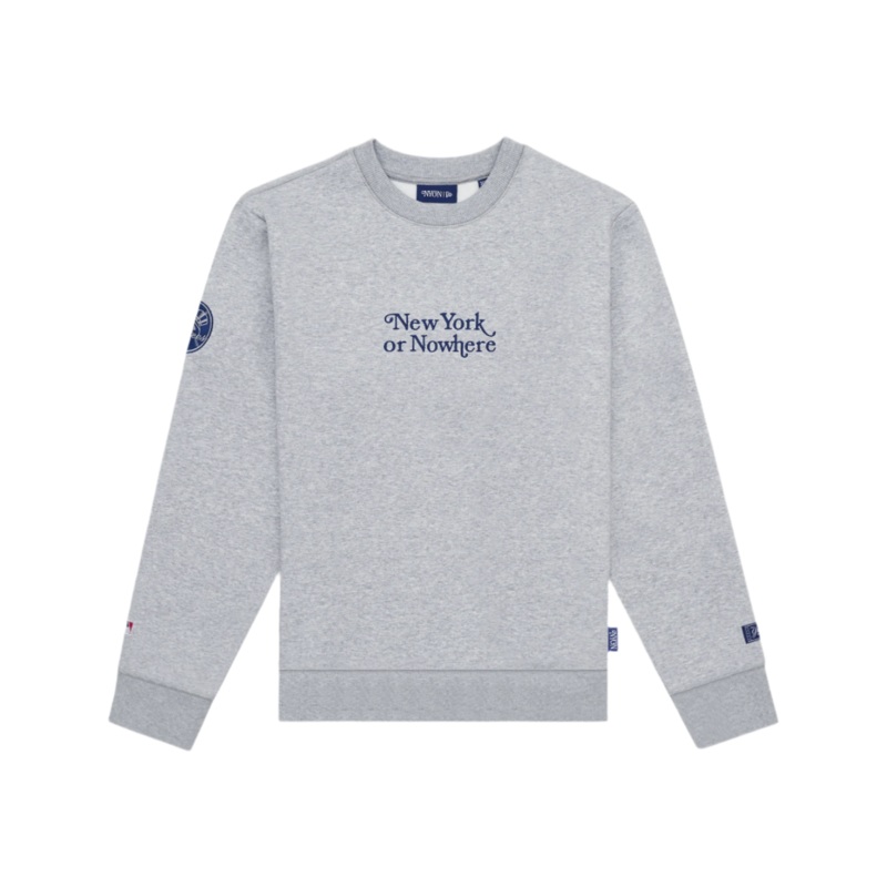 New York or Nowhere x New York Yankees Heather Gray Motto Crewneck S