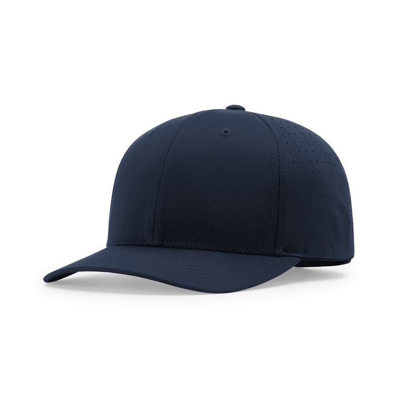 Richardson 753 Performance Ignite LT Laser Perforated Umpire Cap 2.75 Inch Bill Black SM-MD