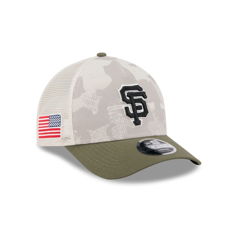 San Francisco Giants Armed Forces Day 2025 9FORTY M-Crown A-Frame Trucker Hat One Size