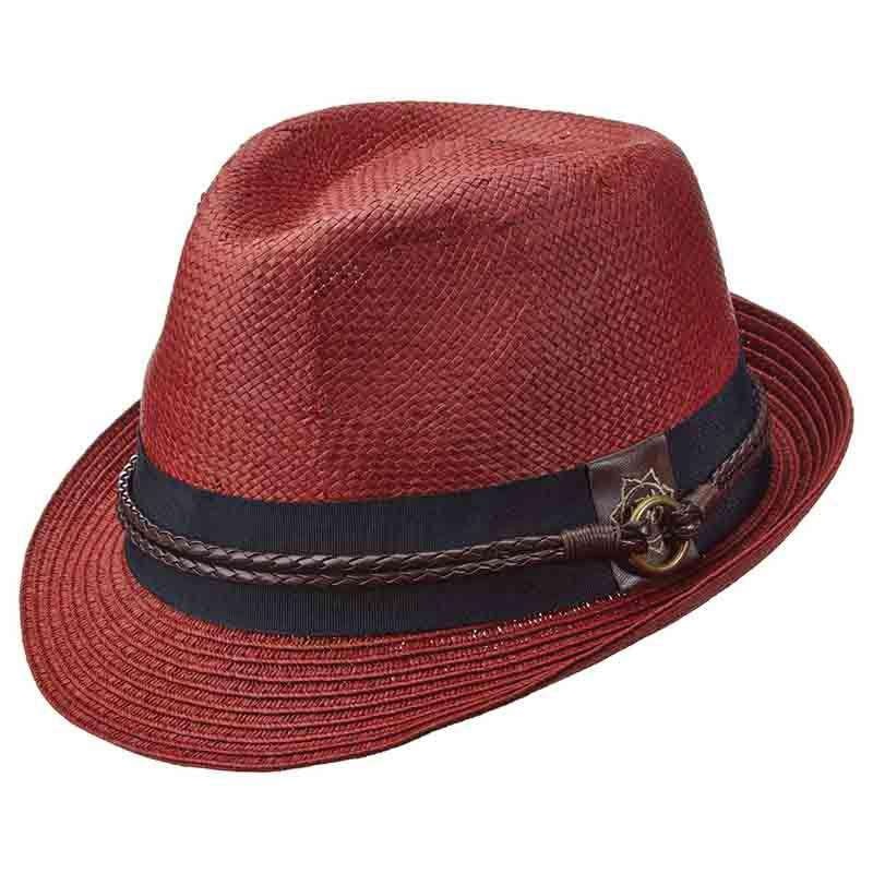 Sound Fedora Hat with Woven Band – Carlos Santana Hats Red Small