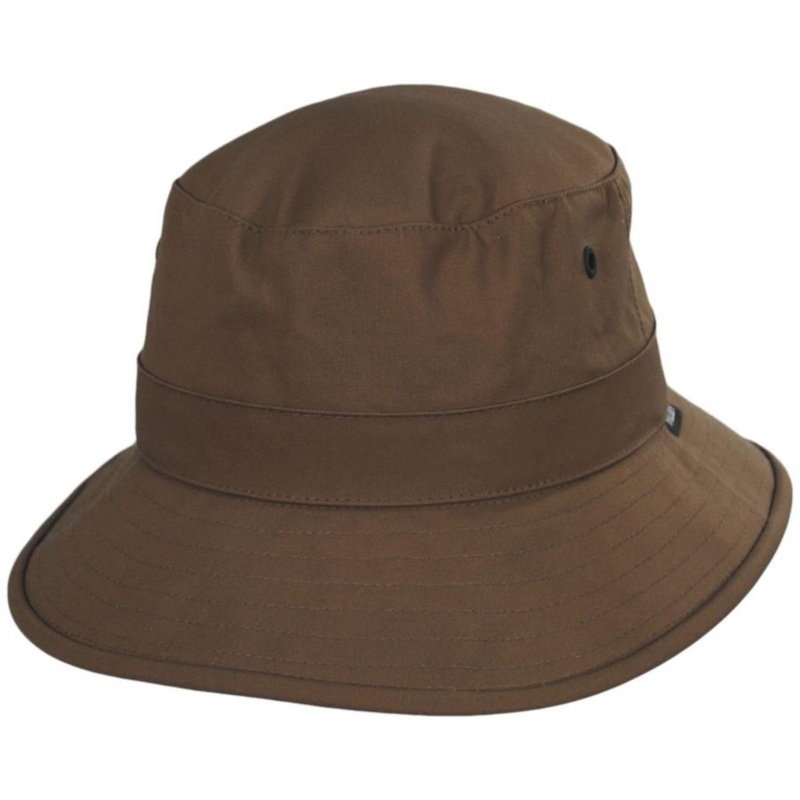 Waxed Cotton Bucket Hat BRITISH TAN S