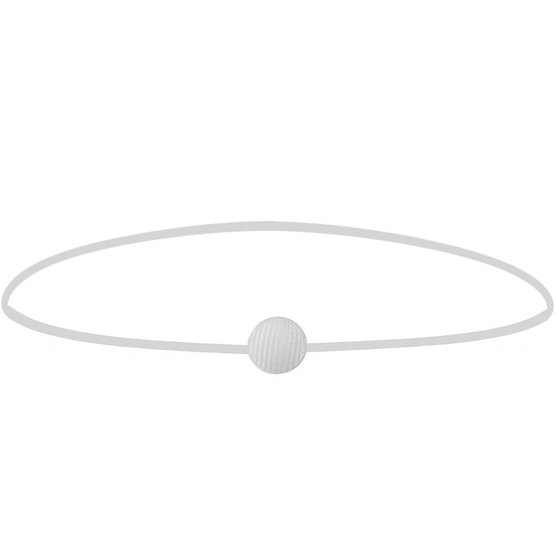 White Corded Hat Band White MISC