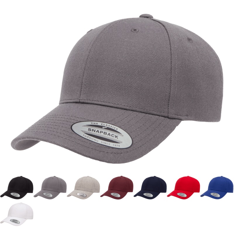 Yupoong 6789M Premium Curved Baseball Hat, Snapback Cap – YP Classics Black