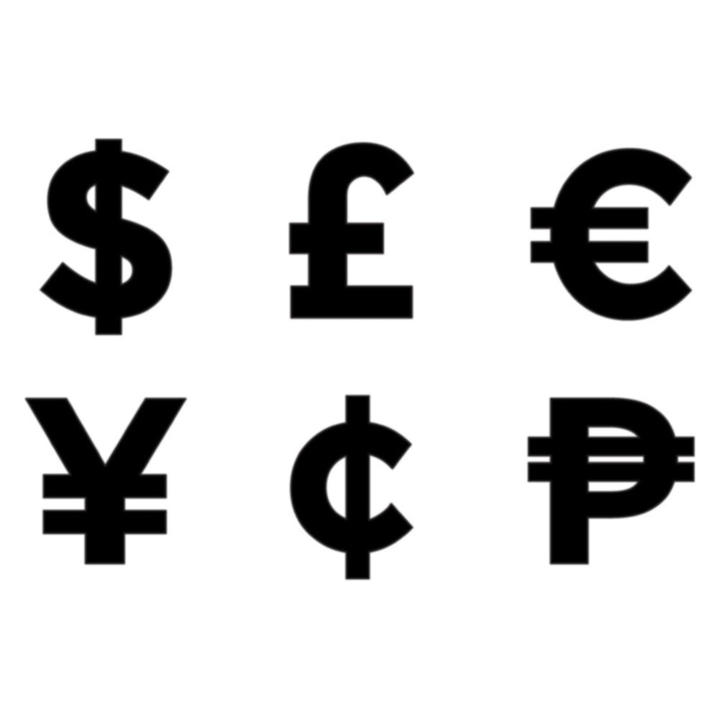 Black Money Symbols Default Title One Size