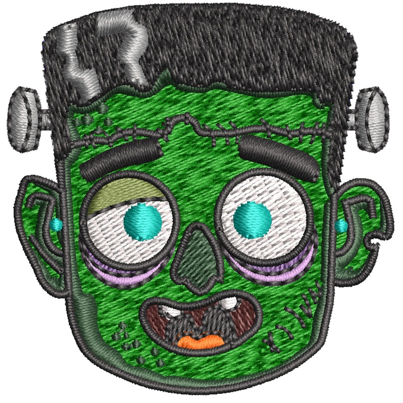 Cartoon Style Frankenstein Logo Cartoon Style Frankenstein Logo One Size
