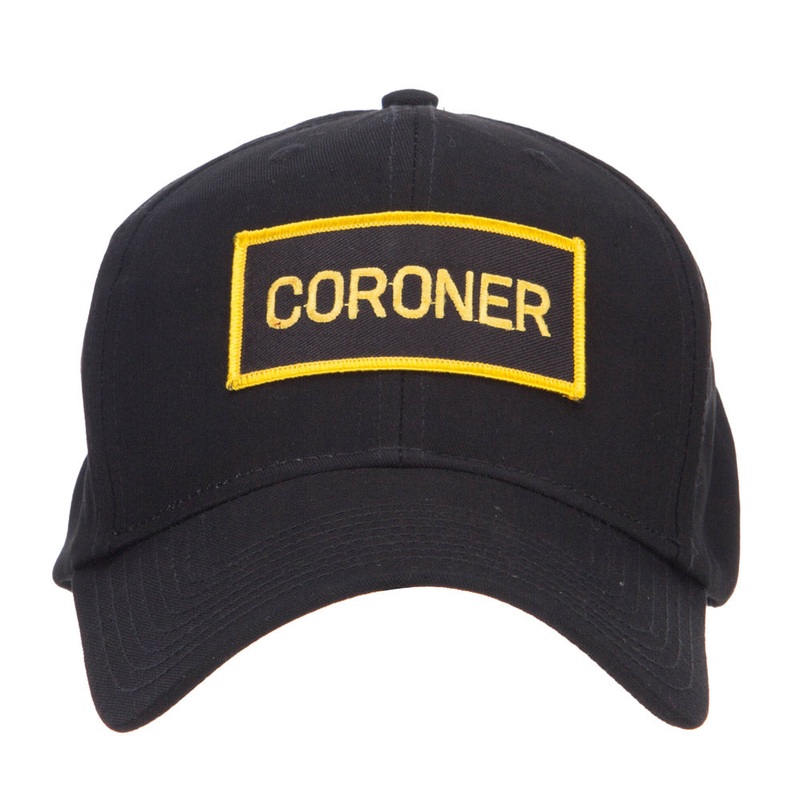 Coroner Text Law Forces Patched Cap Black One Size