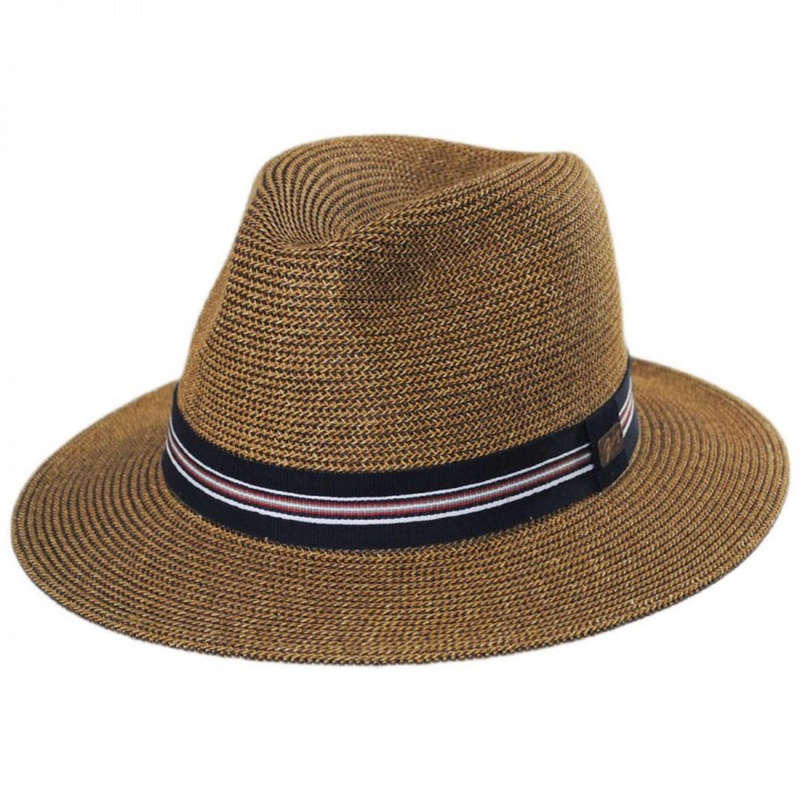 Hester Toyo Straw Blend Fedora Hat COPPER S