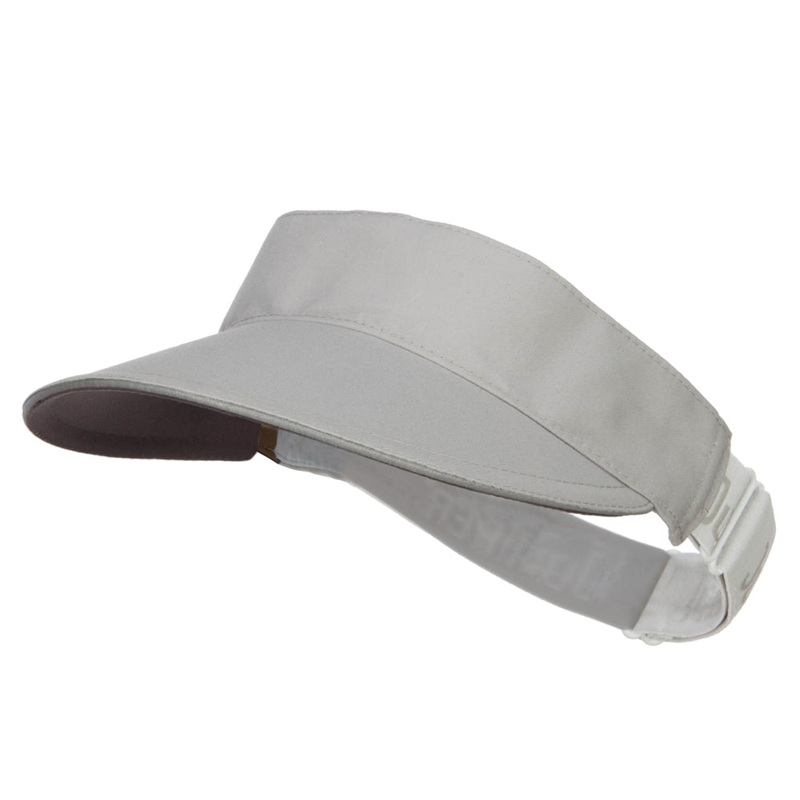 Microfiber Cool Dry Elastic Band Visor Grey One Size