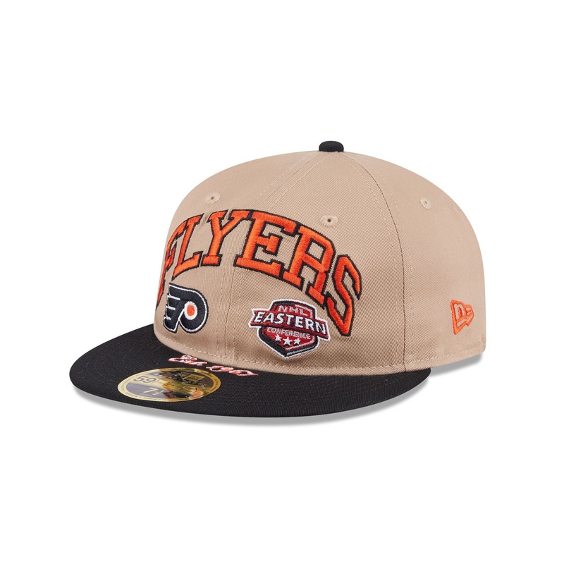 Philadelphia Flyers Camel Retro Crown 59FIFTY Fitted Hat 7