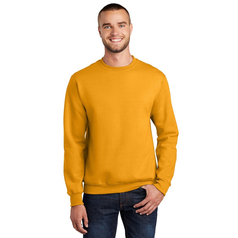 Port & Company PC90 Essential Fleece Crewneck Sweatshirt – Gold Gold S