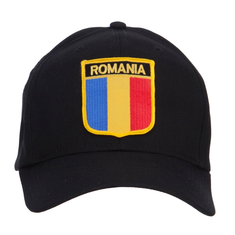 Romania Europe Flag Patched Cap Black One Size