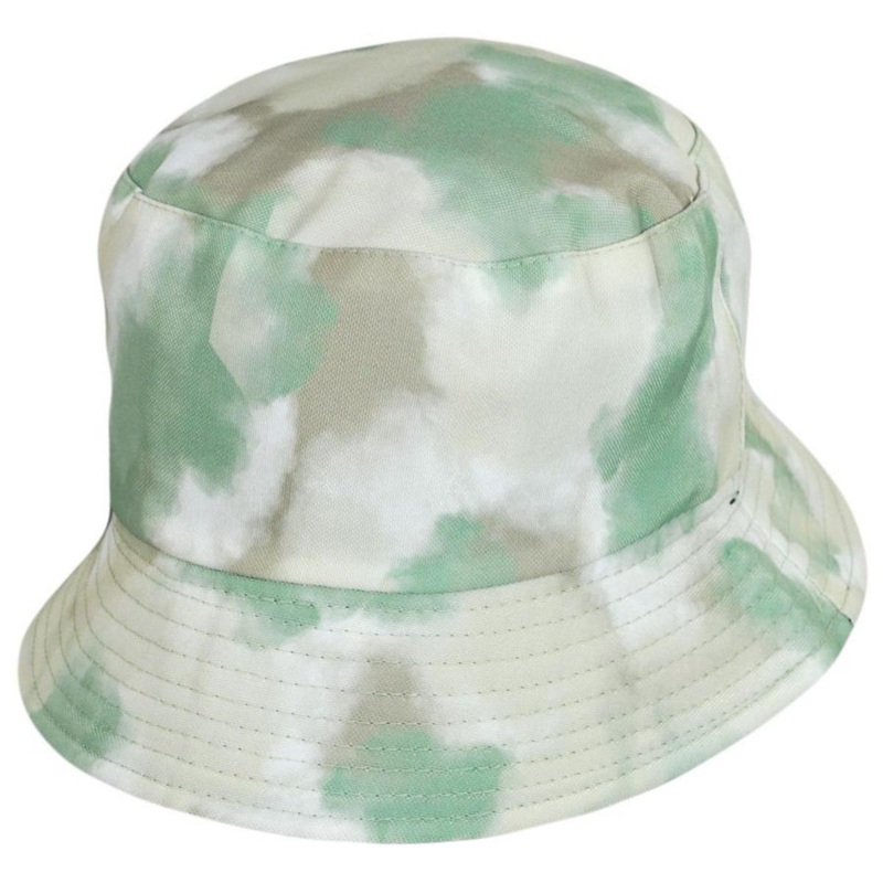 Tie Dye Reversible Cotton Bucket Hat GREEN ONE SIZE FITS MOST