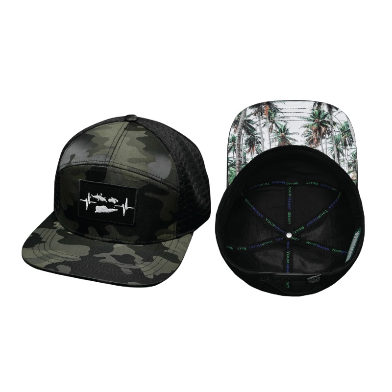 Virgin Islands – 7 Panel – Green Camo / Black (Unisex)