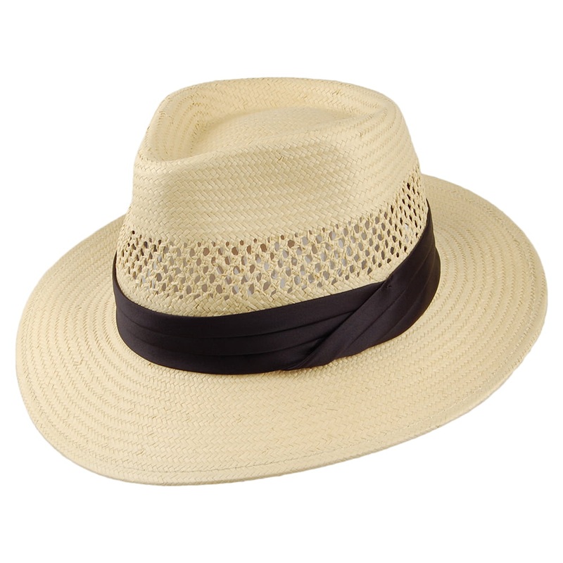 Brixton Hats Goodman Straw Fedora Hat – Natural Small-56cm