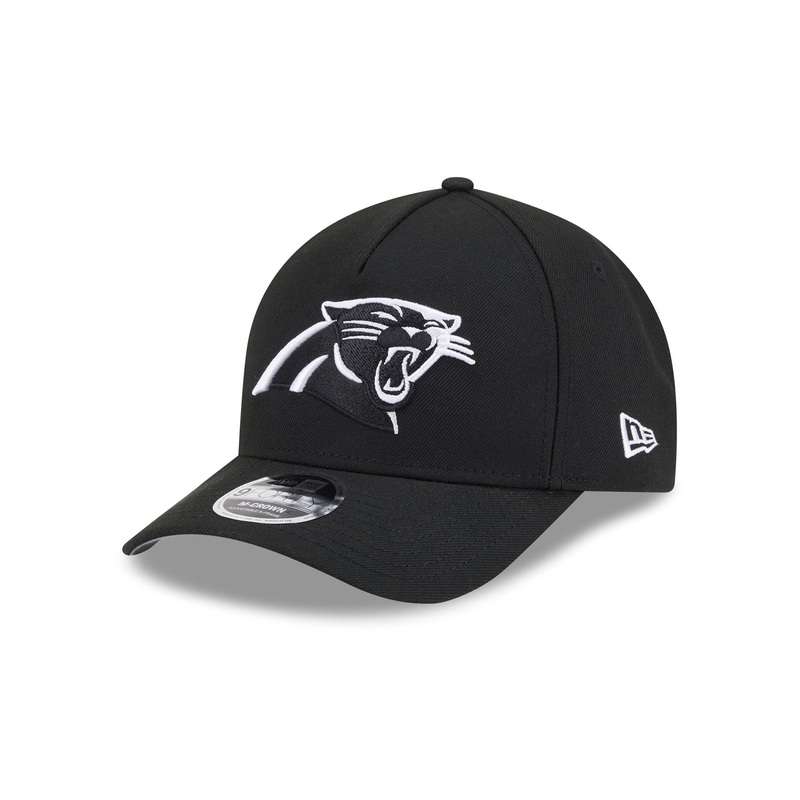 Carolina Panthers Black & White 9FORTY M-Crown A-Frame Snapback Hat One Size