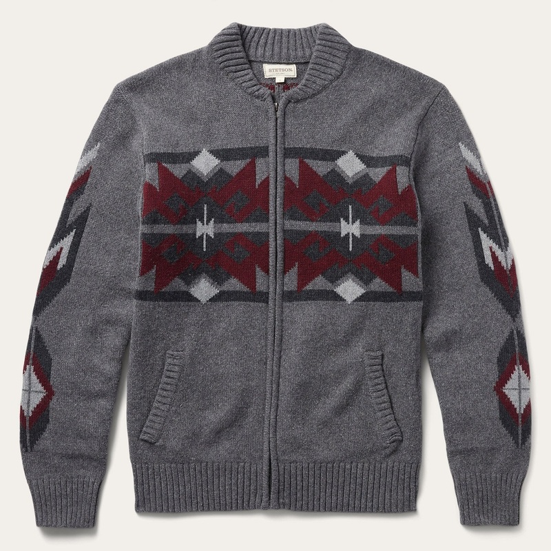 Grey Aztec Cardigan Grey S