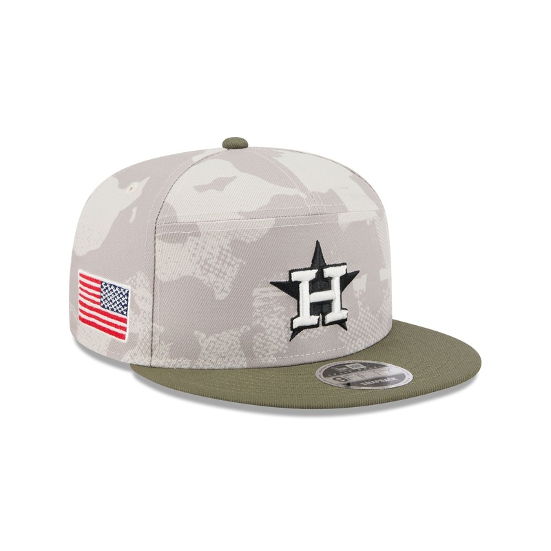 Houston Astros Armed Forces Day 2025 Split Panel 9FIFTY Snapback Hat One Size