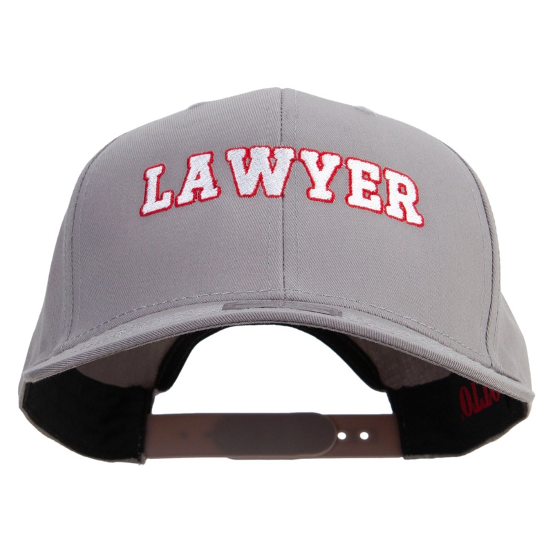 Lawyers Embroidered Solid Cotton Twill Pro Style Cap Grey One Size