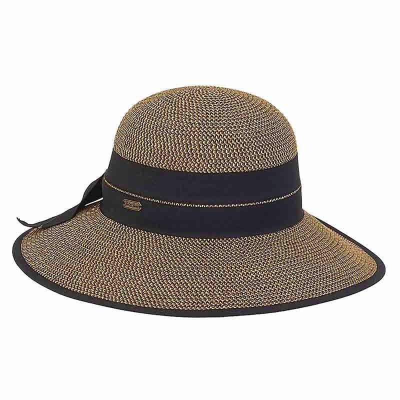 Maya Braid Floppy Hat – Sun ‘N’ Sand Hats Black tweed Medium (57 cm)