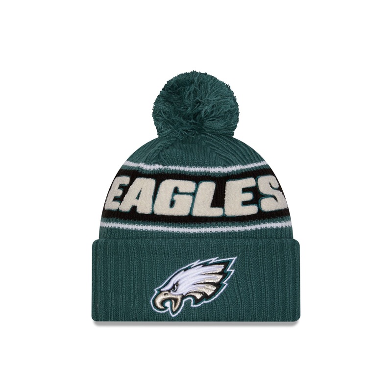 Philadelphia Eagles 2024 Cold Weather Kids Pom Knit Hat Youth