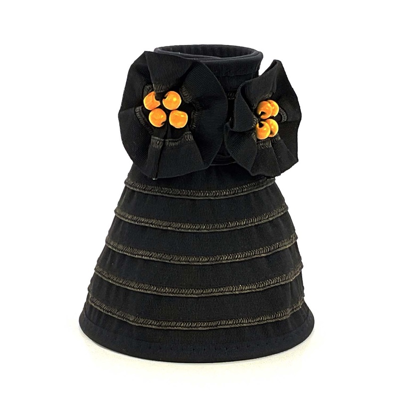 Wrap Around Roll Up Sun Visor with Flowers – Milani Hats Brown