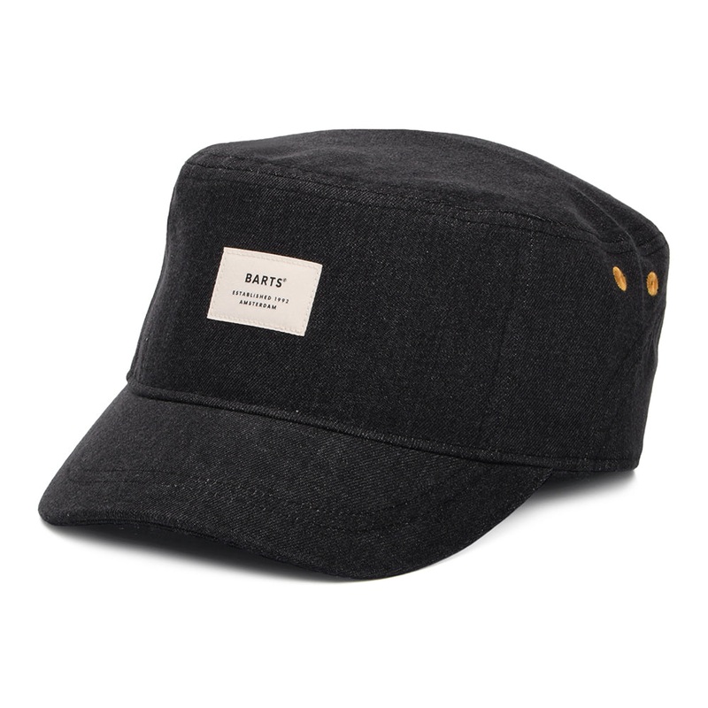 Barts Hats Montania Cotton Army Cap – Black Adjustable