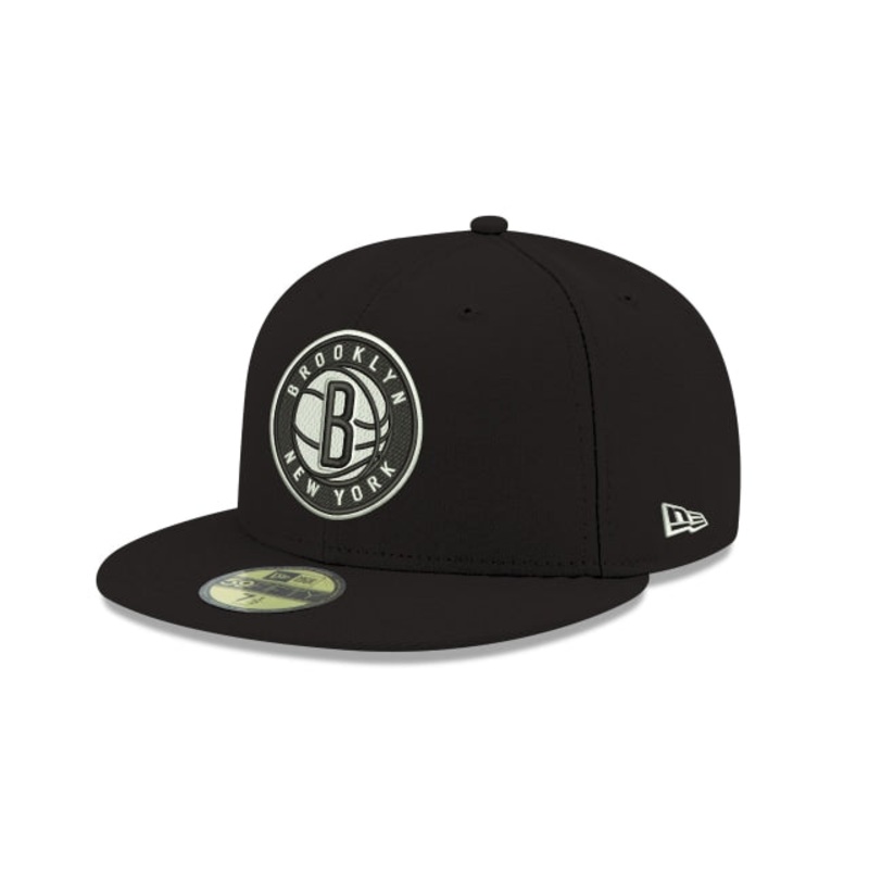 Brooklyn Nets Team Color 59FIFTY Fitted Hat 6 7/8