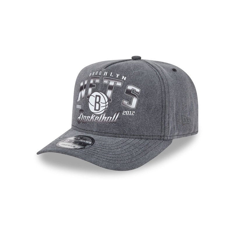 Brooklyn Nets Washed 9FIFTY A-Frame Snapback Hat One Size