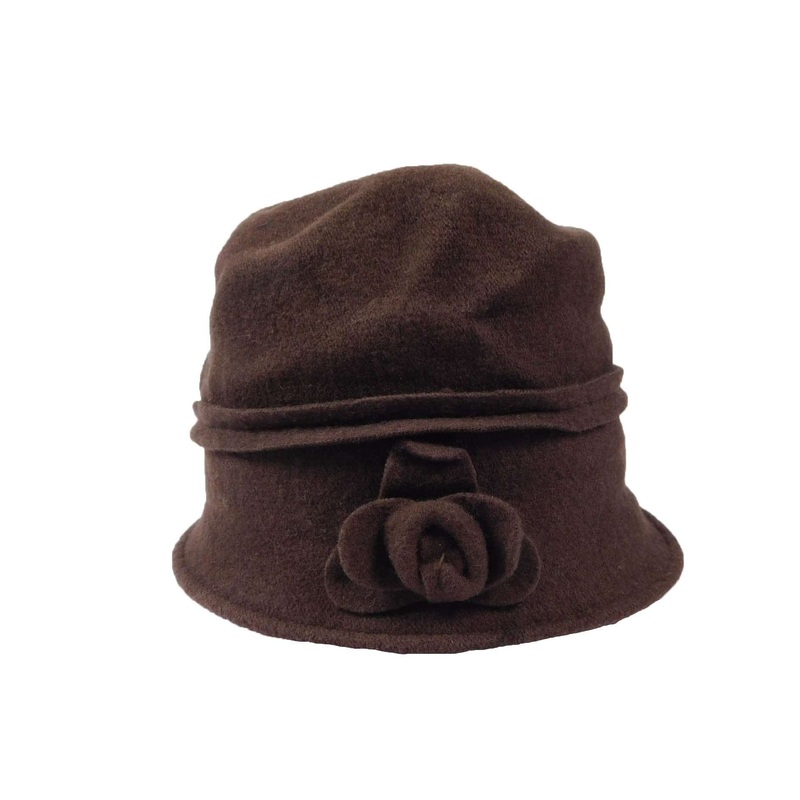 Chocolate Brown Beanie with Rose Brown