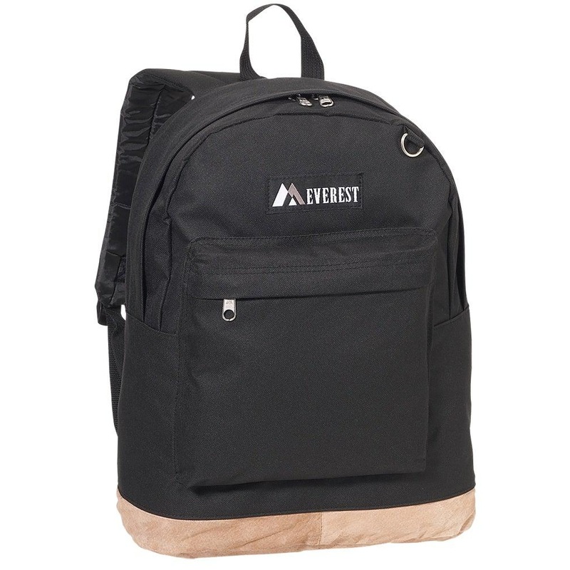Everest Backpack Book Bag – Back to School Suede Bottom 1045GL Black