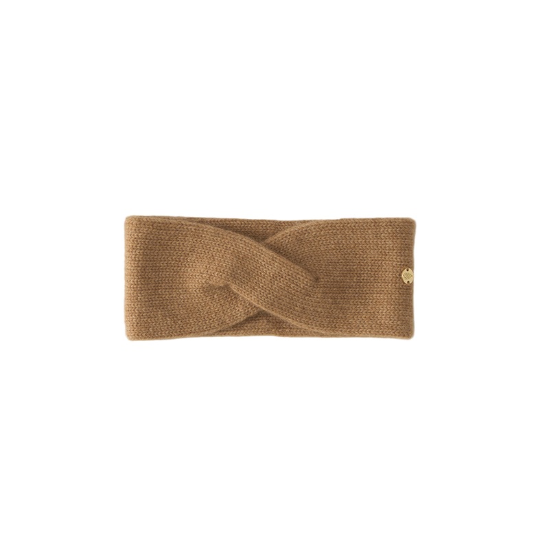 Hallie Cashmere Headband Camel One Size