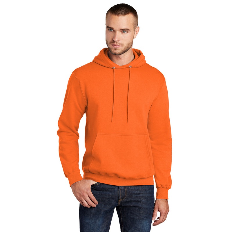Port & Company PC78H Core Fleece Pullover Hooded Sweatshirt – S. Orange S. Orange S