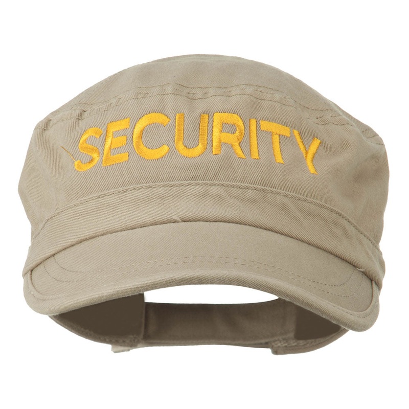 Security Embroidered Enzyme Army Cap Khaki One Size