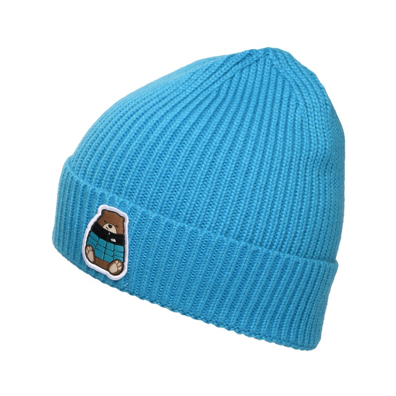 The North Face Hats Kids TNF Box Logo Recycled Cuffed Beanie Hat – Bright Blue Kids – 1-Size