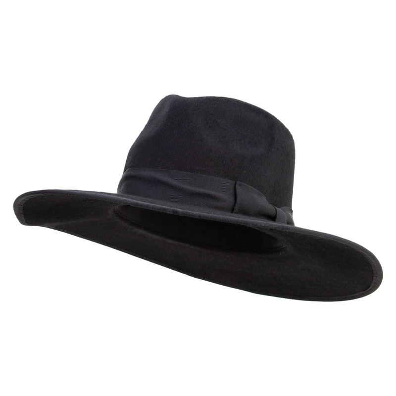 Women’s 4 Inch Brushed Felt Hat Black One Size