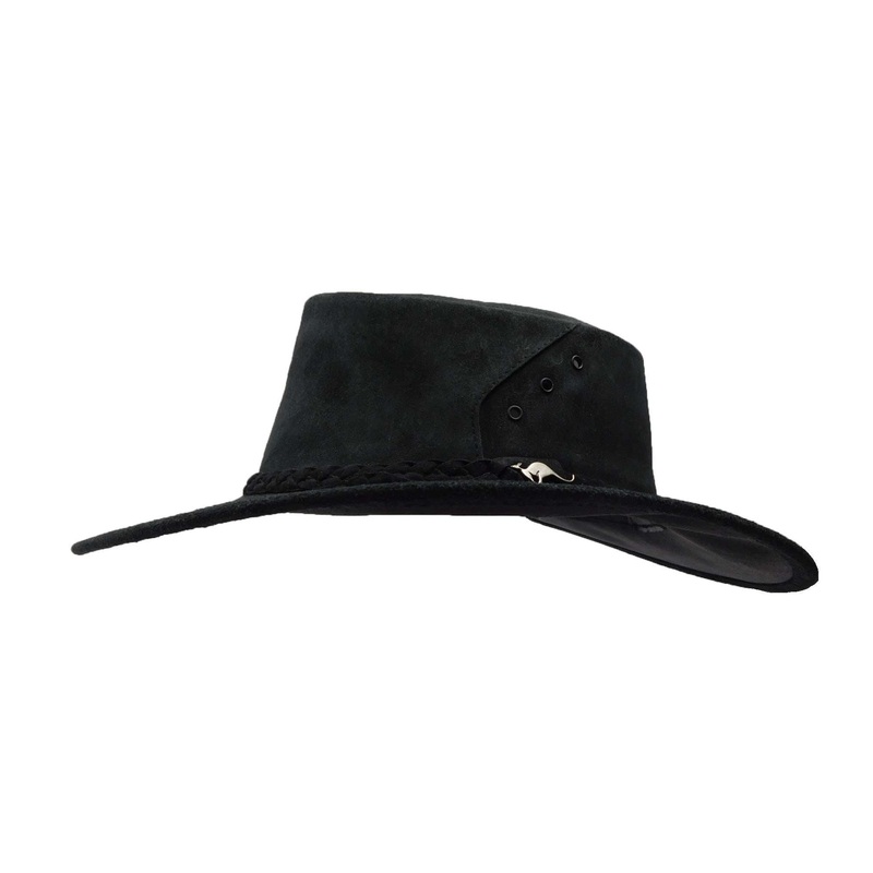 Alice Leather Hat by Kakadu Australia – Black Black M