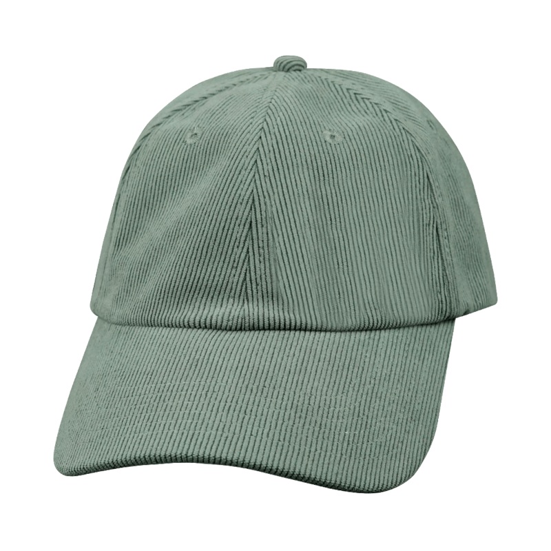 Blank – 6 Panel – Unstructured – Corduroy – Charcoal (Unisex) – Fabric Back