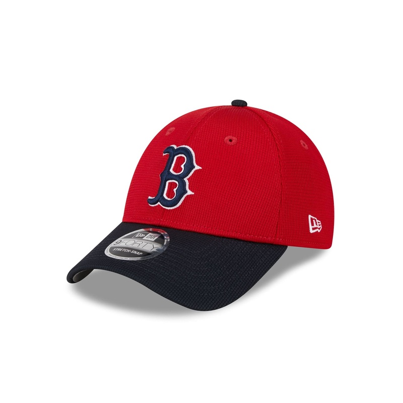 Boston Red Sox 2025 Batting Practice Red 9FORTY Stretch-Snap Hat One Size