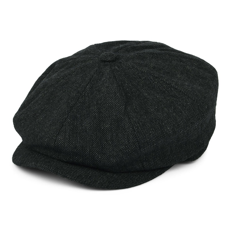 Brixton Hats Brood Baggy Newsboy Cap – Black-Grey Small-56cm