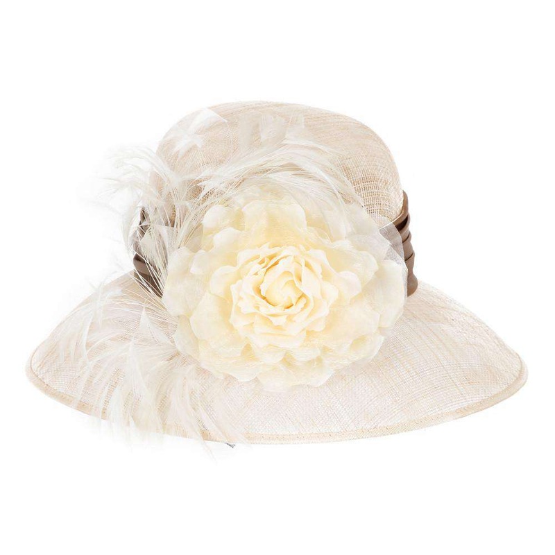 Caramel Tiffany Sinamay Dress Hat Caramel