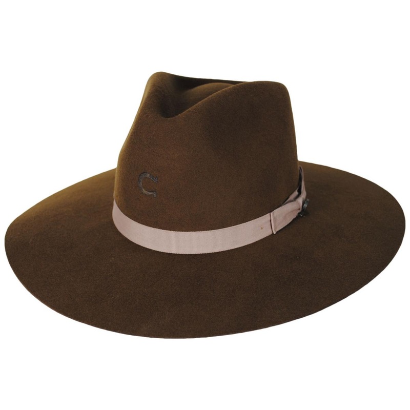 Highway Wide Brim Wool Felt Fedora Hat ACORN S