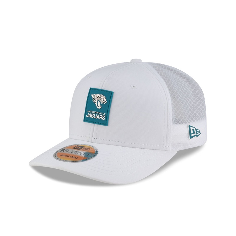 Jacksonville Jaguars 2025 Sideline Hot Weather White 9SEVENTY Trucker Hat One Size