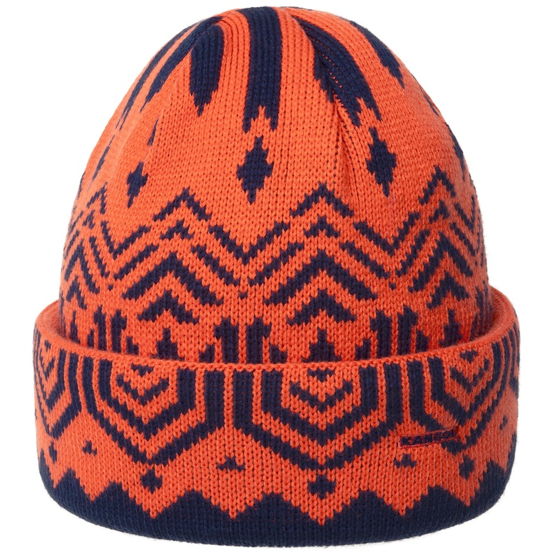 North Geo Beanie Coral Flame/Navy 1SFM
