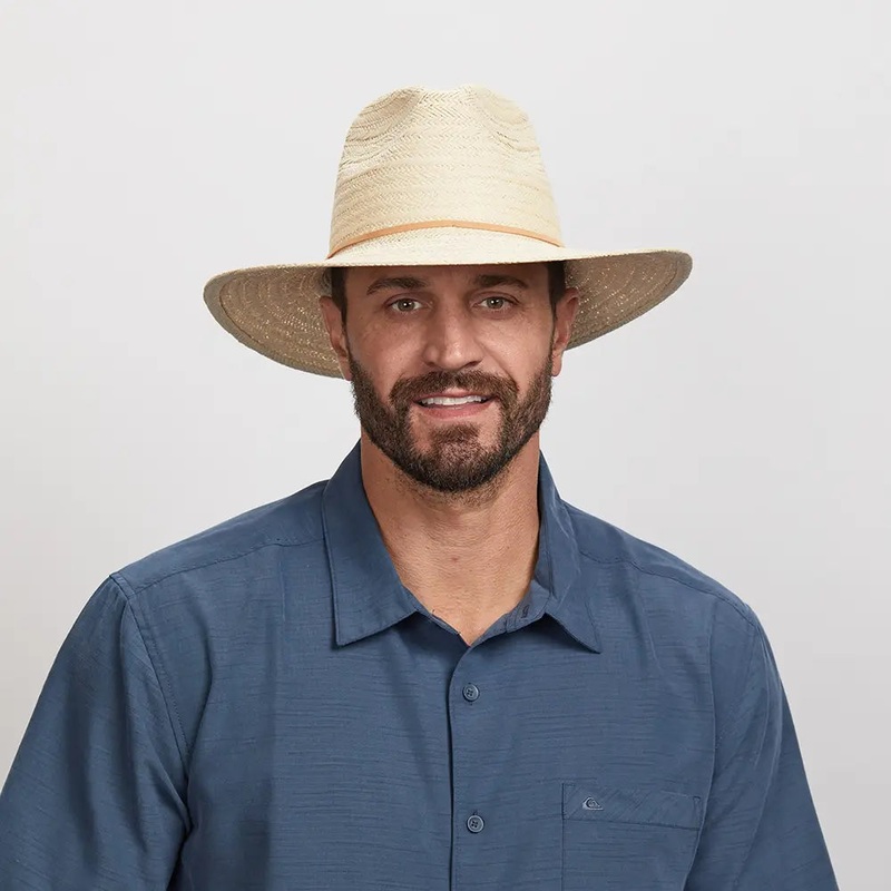 Paulo | Mens Wide Brim Straw Safari Sun Hat Natural SM